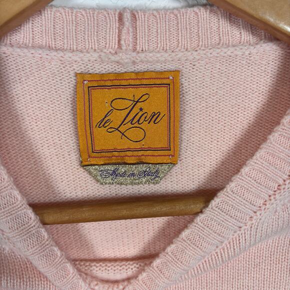 Le Lion Women's Soft Pink Cashmere ODD Sweater Size XS - Picture 3 of 4